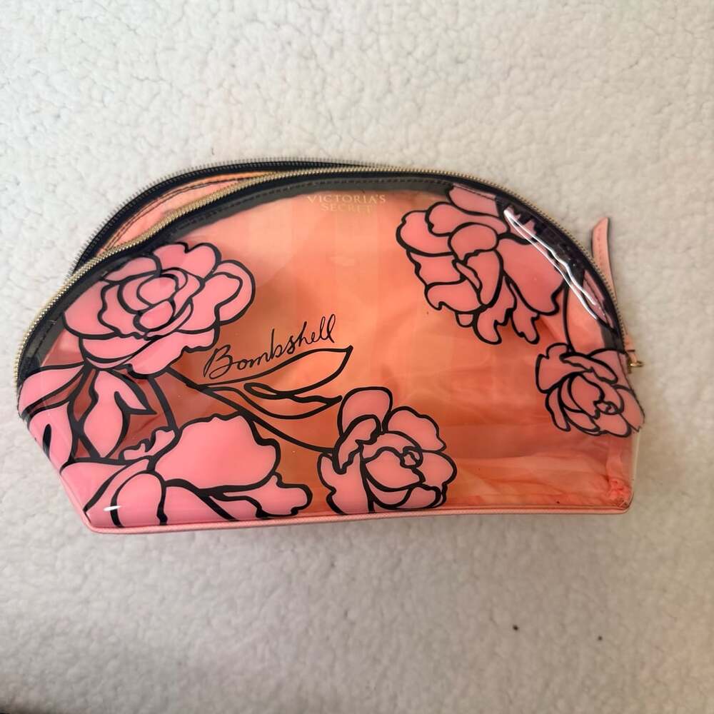 Victoria's Secret Bombshell Floral Cosmetic Bag
